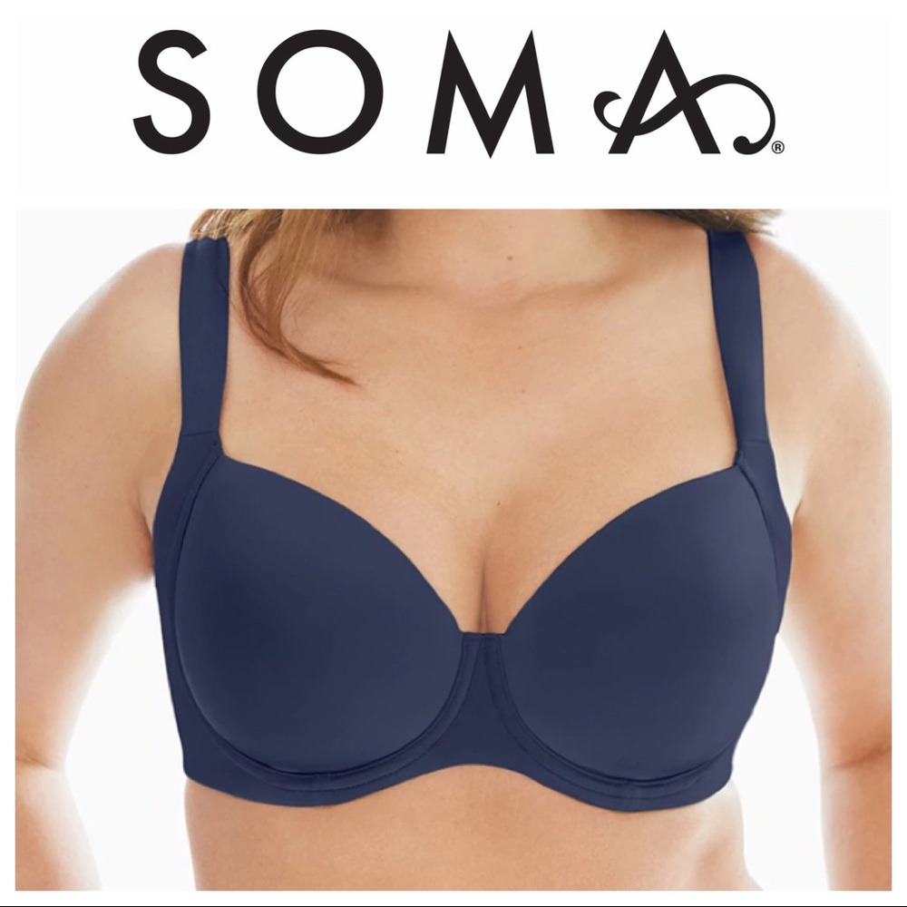 Navy Blue “Enhancing Shape” Full Coverage Bra
